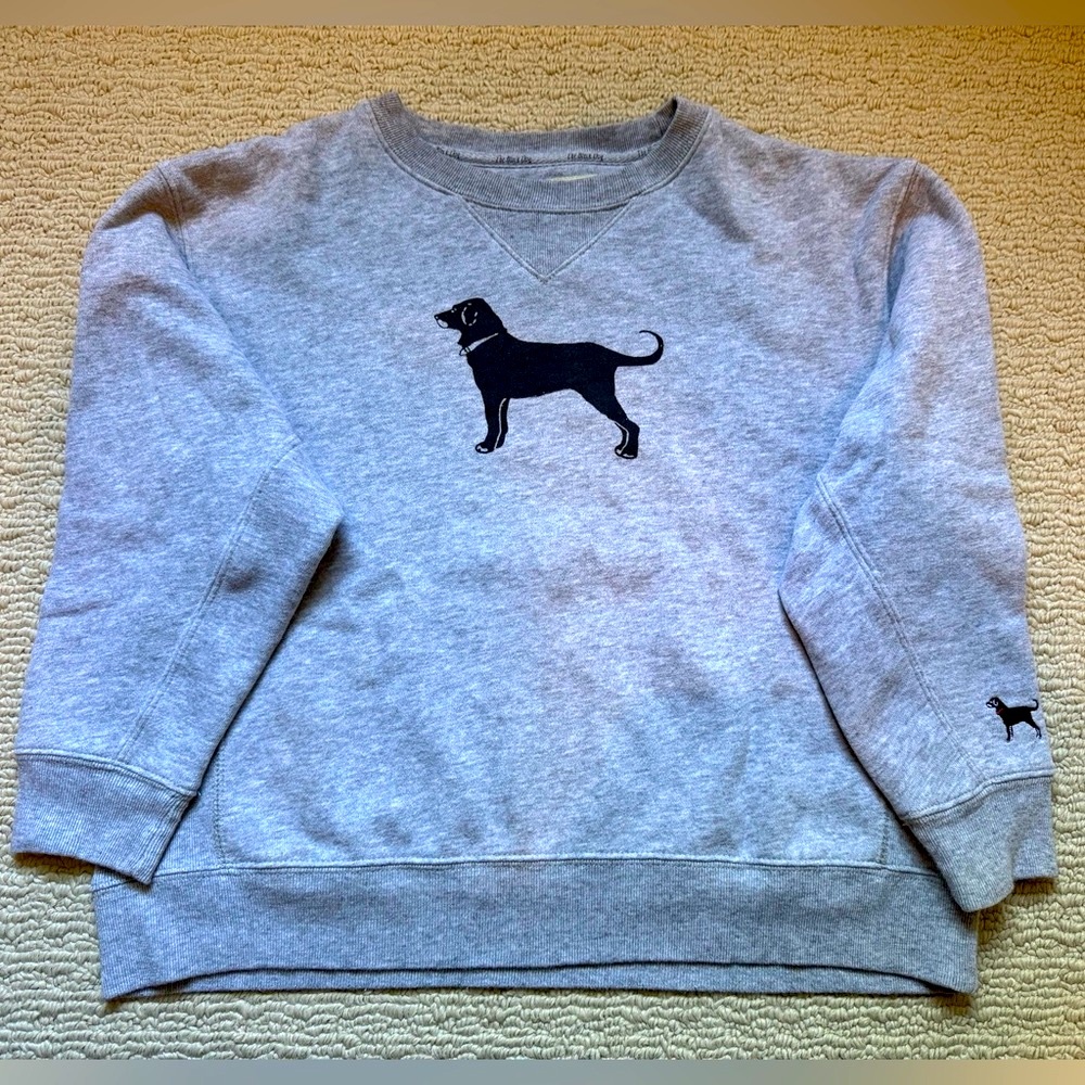 The Black Dog Gray Sweatshirt with Dog Silhouette